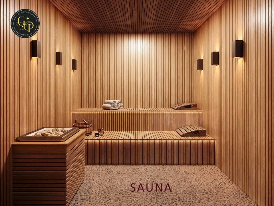 Sauna moderna e aconchegante