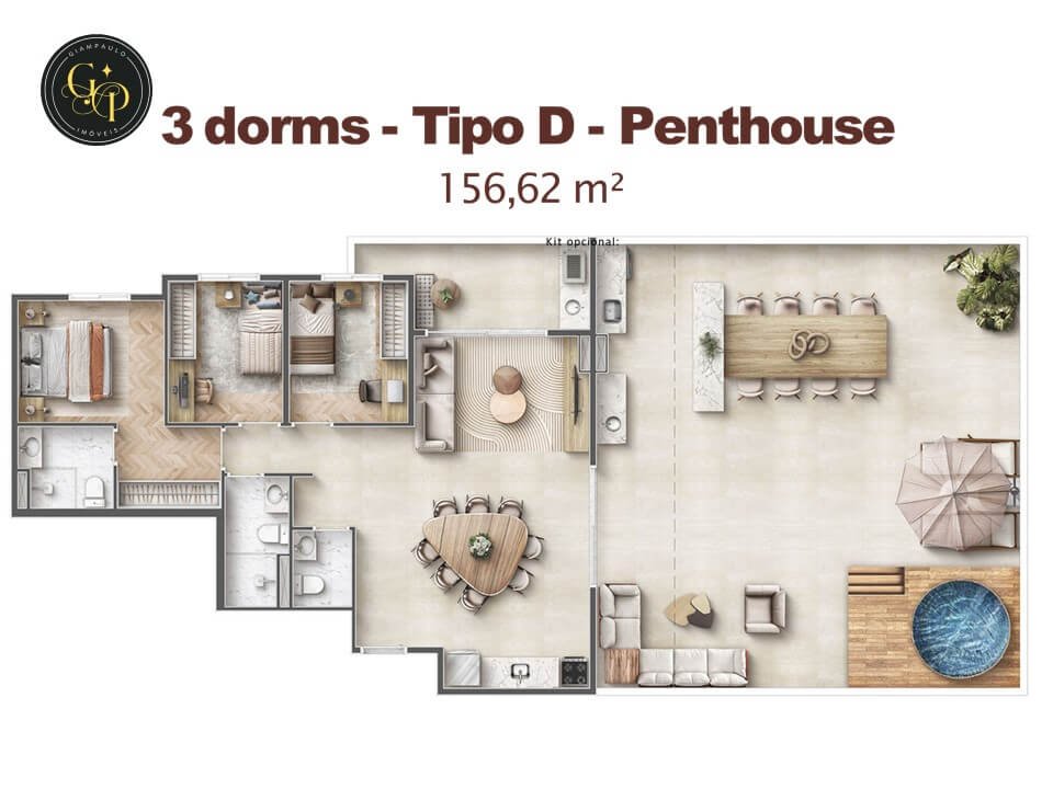Penthouse 156 m²