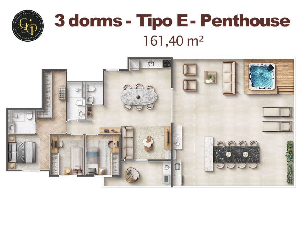 Penthouse 161 m²