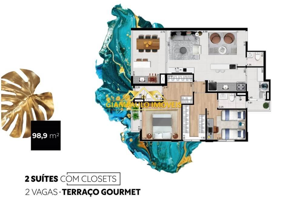 Desfrute desse apto com 2 suites e close no empreendimento Magestic em Guarulhos